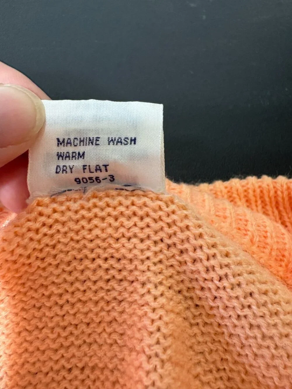 Vintage Cable Knit Peach Cardigan Sweater sz 40